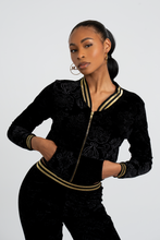 Load image into Gallery viewer, Royalty Velour Tracksuit - Black