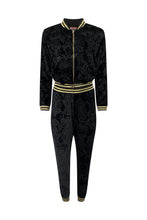 Load image into Gallery viewer, Royalty Velour Tracksuit - Black