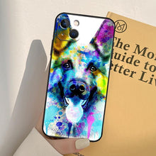 Load image into Gallery viewer, Cartoon German Shepherd Phone Case MAsk Dog Case For iPhone 13 12 Mini 11 14 Pro Max 6S 8 7 Plus SE 2022 2020 X XS Max XR Back Cover Poodle Dog Phone Case Compatible with iphone