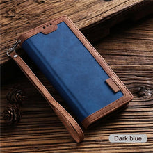 Load image into Gallery viewer, Luxury Magnetic Leather Flip Case For iPhone 14 13 12 Mini 11 Pro SE Card Holder Wallet Stand Cover Leather Wallet Flip Case Cover With Card And Cash Slot 360 Full Body Protection