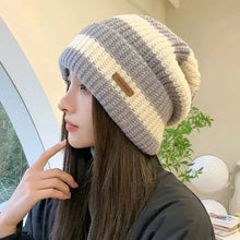 Load image into Gallery viewer, Unisex Stacking Knitted Beanie Cap – Winter Warm Striped Hip-Hop Bonnet Hat