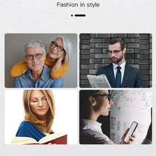 Load image into Gallery viewer, BARCUR Fashion Business Presbyopia Eyeglasses for Men and Women Ultra-Light Double Bar Alloy Rectangular Small Frame Transparent HD Reading Glasses
