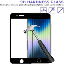 Load image into Gallery viewer, 3PCS Full Cover Tempered Glass For iPhone SE 2022 2020 7 8 Plus Screen Protector Black Edge On iPhone SE3 SE2 Protective Glass Anti Fingerprint Film Screen Protector for iPhone