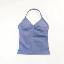 Load image into Gallery viewer, NCLAGEN Impact Longline Strappy Top Sports Yoga Vest Women's Fitness Tank Top Gym Beautiful Open Back Bra Running Workout Halter