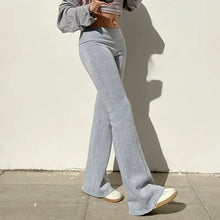 Load image into Gallery viewer, Low-Waisted Solid Flare Boot-Cut Pants Women