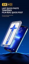 Load image into Gallery viewer, 8K HD Anti Peeping Luxury Fast Install Full Cover Glass Screen Protector For iPhone 14 13 12 11 PRO MAX MINI X XS 9H Hardness Tempered Glass Scratchproof Shatterproof Bubble Free Screen Protector For iPhone