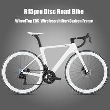 Load image into Gallery viewer, TWITTER 700X25C Carbon Road Bicycle Wireless Men's Hydraulic Disc Racing Bike With WheelTop EDS TX 24S Shifter 50mm Carbon Wheel
