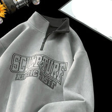 Load image into Gallery viewer, Vintage Vibes Suede Half Zip Sweatshirt