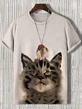Load image into Gallery viewer, Samurai Cat Graphic T-Shirt – Japanese Style 3D Print Men's Tee