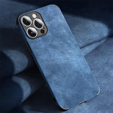 Load image into Gallery viewer, Luxury Leather Phone Case For iPhone 14 13 12 11 Pro Max Mini X XS XR 7 8 Plus SE Retro Solid Color Soft Silicone Cover PU Leather Classic Luxury Business Slim Cover Non-Slip Anti Scratch Full Protective Phone Cases
