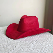 Load image into Gallery viewer, western Premium suede cowboy hat stylish men's and women's fedora Suede Panama hat perfect for outdoor festive activitieswestern