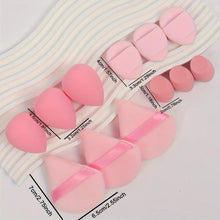 Load image into Gallery viewer, 12 Piece All Purpose Makeup Sponge Set with Loose Powder Puffs Mini Air Cushion Puffs Beauty Eggs and Mini Beauty Sponges