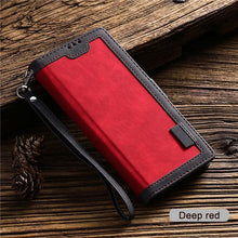Load image into Gallery viewer, Luxury Magnetic Leather Flip Case For iPhone 14 13 12 Mini 11 Pro SE Card Holder Wallet Stand Cover Leather Wallet Flip Case Cover With Card And Cash Slot 360 Full Body Protection