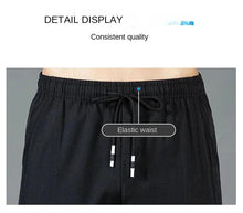 Load image into Gallery viewer, Ice Silk Men's Pants 2025 Summer New Black Gray Thin Business Casual Pants Outdoor Elastic Breathable Straight Leg Sweatpants