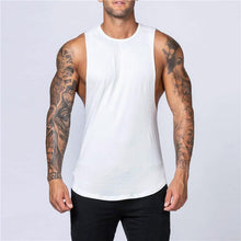 Load image into Gallery viewer, Men's Gym Clothing Summer Fitness Cotton Tank Top Men Jogging Bodybuilding Sleeveless Shirt Breathable O-Neck Casual Muscle Vest