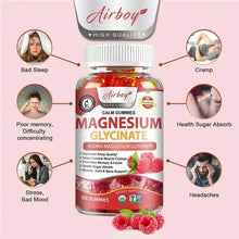 Load image into Gallery viewer, Magnesium Glycinate Gummies - Calm, Relieves Stress, Promotes Sleep, Support Memory, Concentration & Muscle Spasms - 120pcs
