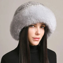 Load image into Gallery viewer, Women’s Faux Fur Knit Beanie