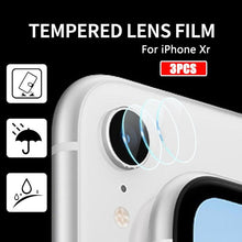 Load image into Gallery viewer, 3PCS Ultra-thin Tempered Glass Camera Lens Film For iPhone Xr Rear Camera Len HD Protector Anti-scratch Phone Film Camera Ring Lens Protector with Glass Compatible for iPhone
