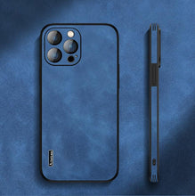 Load image into Gallery viewer, Hard Case Genuine Leather Case Compatible with iPhone Elegant Leather Phone Case For iPhone 12 13 14 Pro Max 14Plus 14 Retro Soft Silicone Case Phone Protection Lens Protection Cover