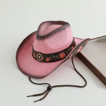 Load image into Gallery viewer, 2026 Embroidery Horse Accessories Straw Cowboy Hat for Women Men – Western Sun Hat for Country Concert Rodeo and Cowgirl Hat