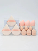 Load image into Gallery viewer, 12 Piece All Purpose Makeup Sponge Set with Loose Powder Puffs Mini Air Cushion Puffs Beauty Eggs and Mini Beauty Sponges