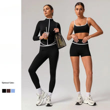 Load image into Gallery viewer, 🖤 Seamless Yoga Set – High Waist, Hip-Lifting