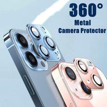 Load image into Gallery viewer, Camera Lens Protector on For iPhone 14 13 12 Pro Max 13Mini Tempered Glass For iPhone 11 13 14 Pro 14Plus Metal Camera Protector Camera Film Protective Lens Case