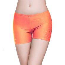 Load image into Gallery viewer, Belly Dance Safety Shorts Women's Belly Dance Clothes Leggings Tight-fitting Stretch Safety Pants with Diamonds Short Pants