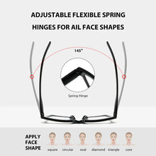 Load image into Gallery viewer, BARCUR Retro Fashionable Unique Leopard Pattern Reading Glasses for Women and Men – Stylish Clear Prescription Eyewear with Fashion Color Options – Trendy Rectangular Presbyopia Glasses with Personalized Gift Box for Daily Use