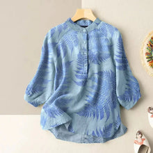 Load image into Gallery viewer, Vintage Cotton-Linen Button Down Blouse