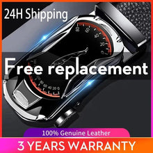 Load image into Gallery viewer, Belts for 3.5cm Width Sports Car Brand Fashion Automatic Buckle Black Genuine Leather Men's Jeans High Quality Waist Male Strap