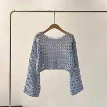 Load image into Gallery viewer, Women’s crochet knit beach cover up