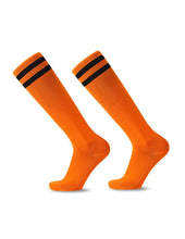 Load image into Gallery viewer, Striped Breathable Cotton Soccer Socks for Kids