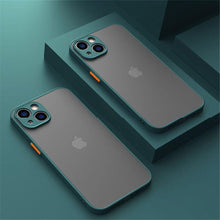 Load image into Gallery viewer, Shockproof Armor Case For iPhone 14 13 12 11Pro Max XR XS X Black Men Luxury Silicone Bumper Clear Hard Cover Silicone Armor Bumper Clear Hard Cover