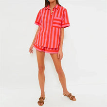 Load image into Gallery viewer, 🌞 Lamuusaa 2-Piece Striped Summer Set – 2000s Streetwear Revival