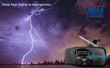 Load image into Gallery viewer, 2000mAh Emergency Crank Weather Radio with LED Flashlight, Alertsync Portable AM/FM/NOAA Solar Radio with Phone Charger, SOS Ala
