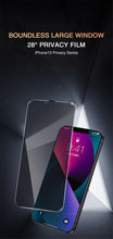 Load image into Gallery viewer, 3PCS Privacy Screen Protector For iPhone 14 PRO MAX Anti-Spy Glass For iPhone 13 12 11 XS Max XR 7 8 Plus SE 2022 Tempered Glass 9H Hardness Tempered Glass Anti Spy Case Friendly Screen Protector