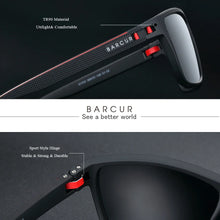 Load image into Gallery viewer, BARCUR Sports Polarized Sunglasses for Men Lightweight TR90 Square Fishing & Travel Eyewear UV400 Protection Men Accessory