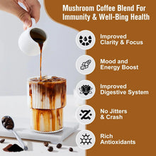 Load image into Gallery viewer, Mushroom Coffee 10 Mushroom Extract - Lion's Mane, Cordyceps, Reishi, Turkey Tail, Chaga, Maitake for energy and immune support