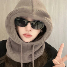 Load image into Gallery viewer, Knitted Hooded Cap Winter Balaclava