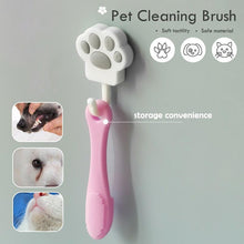 Load image into Gallery viewer, Soft Pet Finger Brush Cats Brush Toothbrush Tear Stains Brush Eye Care Pets Cleaning Grooming Tools Dog Cat Cleaning Supplies Soft Silicone Toothbrush with Long Handle for Dog Cat Pet Dental Care