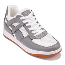Load image into Gallery viewer, CALTO - S2532 - 2.2 Inches Taller (Grey/White) with Gum Sole - Contemporary Casual Sneaker