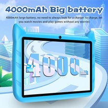 Load image into Gallery viewer, BDF 7 Inch Kid Tablet Android 13, 4GB RAM 64GB ROM,1TB Expand,5G WiFi,4000MAH Battery,Dual Camera, Children's Gift Kids Software