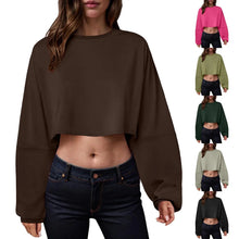 Load image into Gallery viewer, 🧘♀️ Women’s Long Sleeve Loose-Fit Crop Top