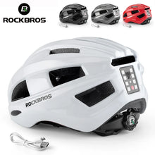 Load image into Gallery viewer, ROCKBROS Bicycle Light Helmet MTB Road USB Warning Rear Light Cycling Helmet EPS PC Intergrally-molded Safety Bike Helmet