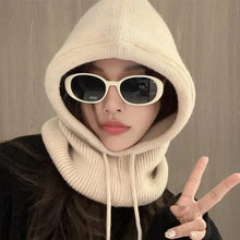 Load image into Gallery viewer, Knitted Hooded Cap Winter Balaclava