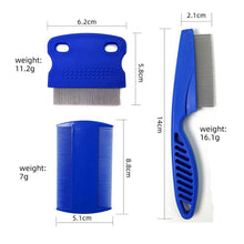 Load image into Gallery viewer, Dog Comb Remove Flea Hair Brush Hair Comb Puppy Cat Comb Dog Brush Multifunction Pet Grooming Dog Brush Comb Pet Cat Puppy Dog Lice Comb Remover Stainless Steel Fine Teeth Pet Lice Flea Comb