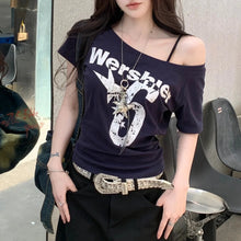 Load image into Gallery viewer, Women’s summer letter print t-shirt
