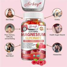 Load image into Gallery viewer, Magnesium Glycinate Gummies - Calm, Relieves Stress, Promotes Sleep, Support Memory, Concentration & Muscle Spasms - 120pcs