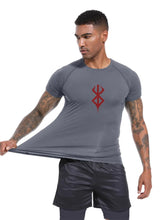 Load image into Gallery viewer, Men's Print Compression Shirts Summer Short Sleeve Rash Guard Gym Workout T-shirt Athletic Quick Dry Baselayer Undershirts Tops